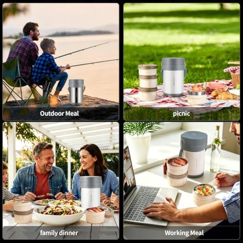 GOLDEN KEY 74 oz Stainless Steel Wide Mouth Large Food Thermo Hot Food