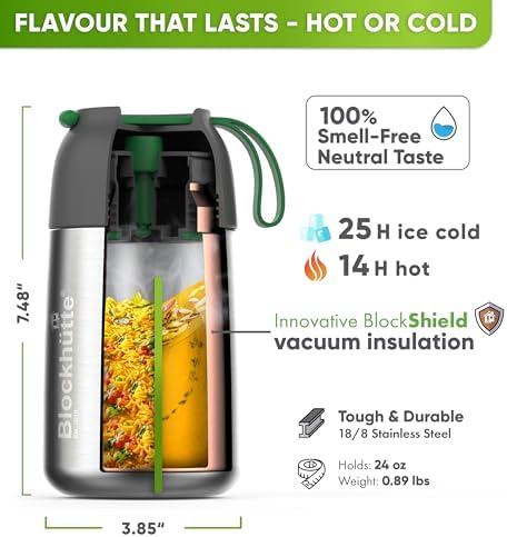 Blockhütte Food Thermo for Adults - 24 oz | Wide Mouth Thermo for Soup