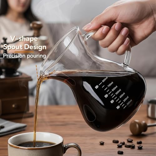 Pour Over Coffee Maker Set with Reusable Stainless Filter 27 fl oz