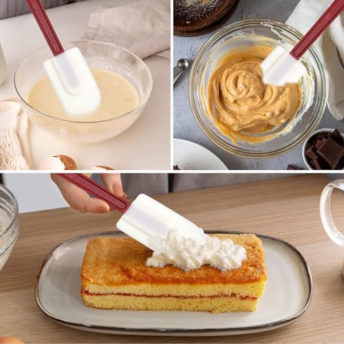 4 PCS Heat Resistant Silicone Spatulas, 10-Inch Silicone Scraper
