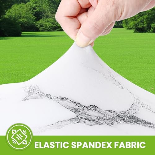 Smiry Spandex Printed 6FT Rectangle Table Cloth, Elastic Fitted Table