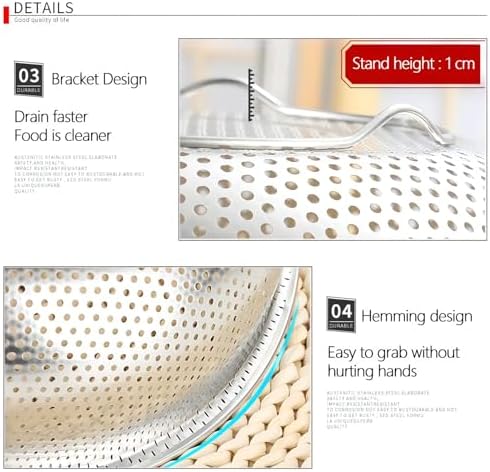 GREATLINK Stainless Steel Colander and Fine Mesh Strainer for Kitchen
