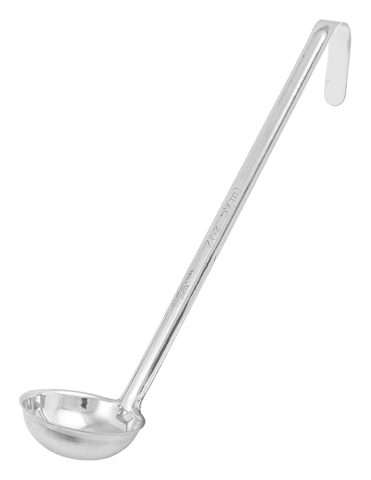 Winco Prime One Piece Stainless Steel Ladle, NSF Listed, 2 Ounce by Winco