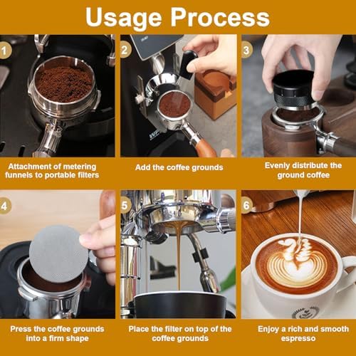 58mm Espresso Accessories Kit, Espresso Distributor, Dosing Funnel and