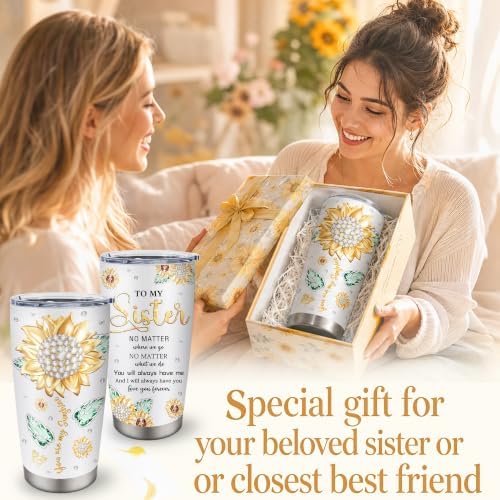 Muilzon Best Big/Little Sister Gifts from Sisters Tumblers 20oz