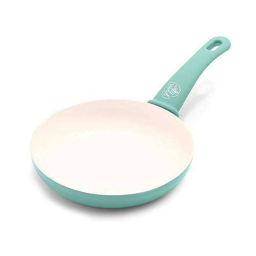 GreenLife Nonstick 8" Frying Pan Skillet, Non-Toxic PFAS-Free Ceramic Nonstick by GreenLife
