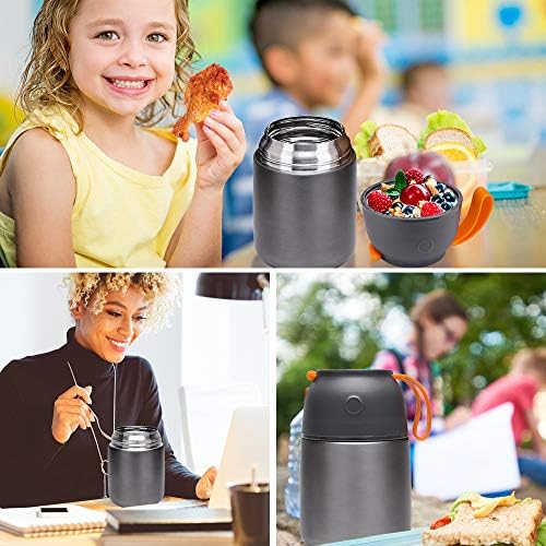 MAXSO 2 Pack Soup Thermo for Hot & Cold Food for Kids Adults, Vacuum
