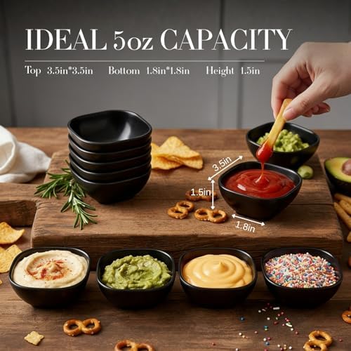 Wrova Dipping Sauce Cups 5oz, Dipping Bowls Wheat Straw Condiment Cups