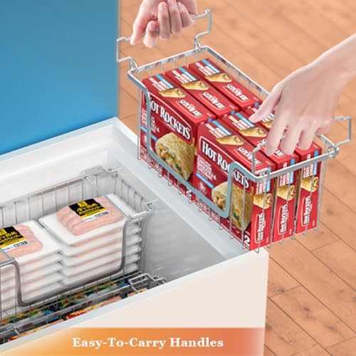 Orgneas Stacking Freezer Organizer Bins for 5.0Cu.Ft Chest Freezer