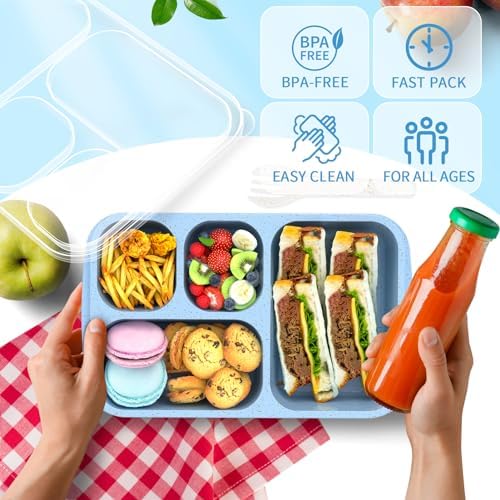 Large Capacity Bento Box for Adults, 4-Piece Set – Stackable Lunch Box