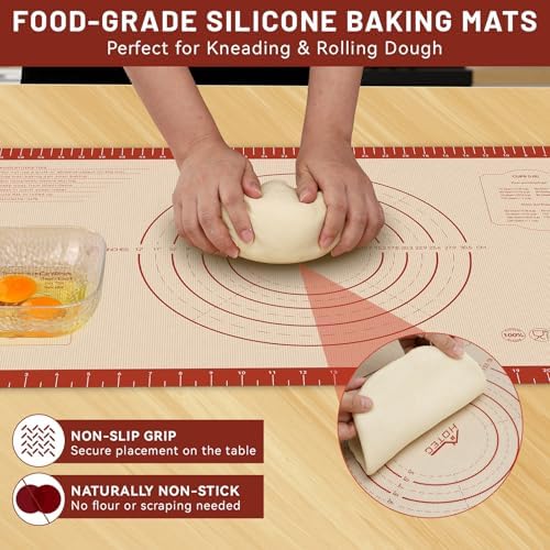 HOTEC Silicone Baking Mat, 26x16