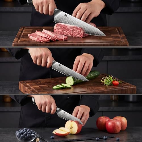 SHAN ZU 3-Piece Damascus Steel Knife Set