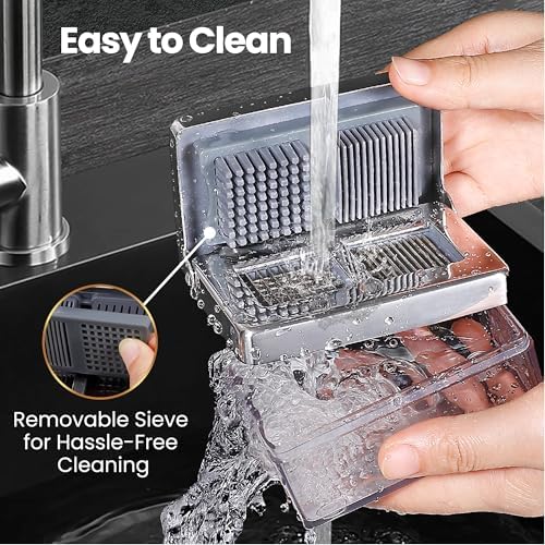 Gourmet Easy Garlic Press Chopper, 2-in-1 Slicer & Dicer