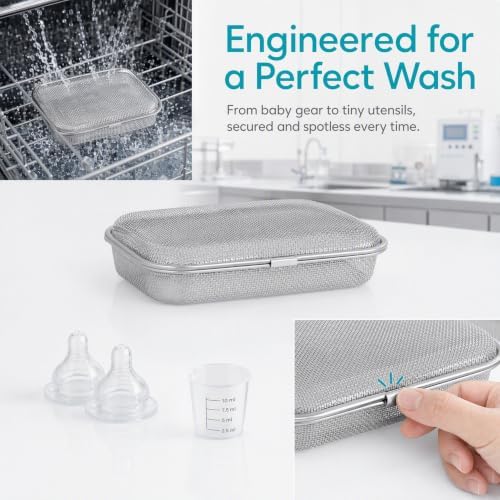 Space-Saving Dishwasher Utensil Basket | Food-Grade 18/8 Stainless