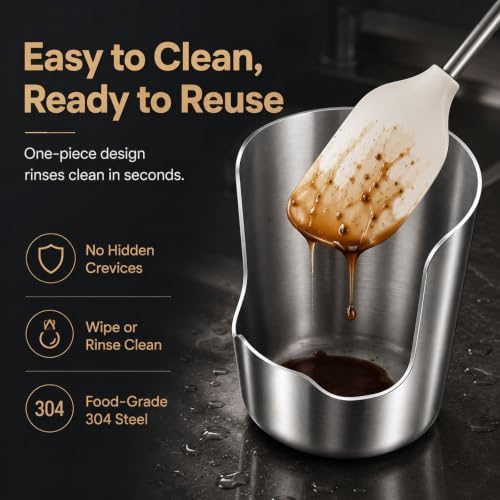 Spoon and Lid Rest, Thickened 304 Stainless Steel Kitchen Utensil