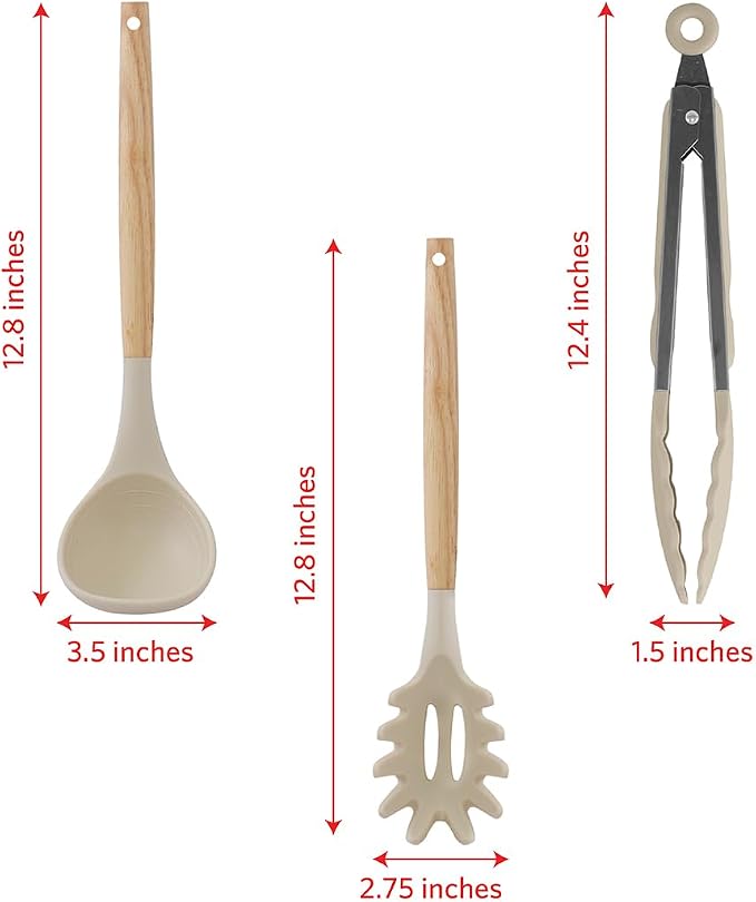 Glad Silicone Kitchen Utensils Set, and Spaghetti Server - Image 5