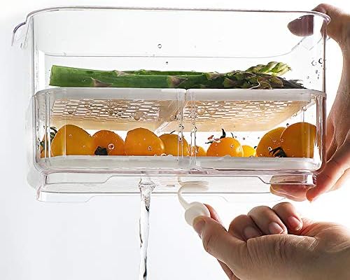 SANNO Vegetable Fruit Containers Fridge Food Storage Produce Saver