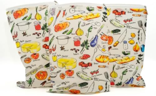 Natural Beeswax Produce Bags, 3-Pack, 7 x 10-Inch
