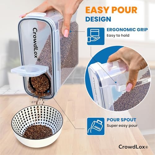Cereal Storage Containers 4L Food Grade and BPA Free Sets with Lids