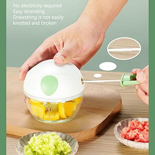 Manual Garlic Chopper, 8.5x9.3cm / 3.3x3.7in Hand Pull String Garlic