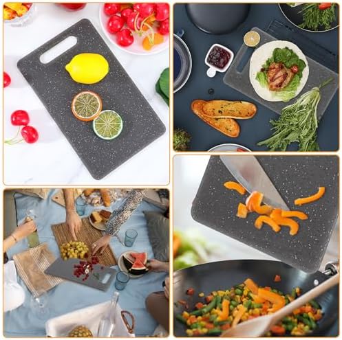 6 Pcs Plastic Cutting Boards, Small Rectangular Cutting Board Set