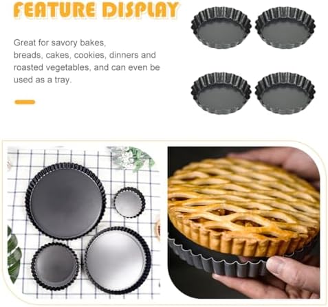 4-inch Mini Tart Pans with Removable Loose Bottom, Non-stick round