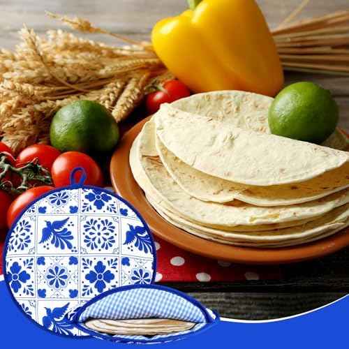 Honeydak 2 Pcs 12 Inch Tortilla Warmer Pouch,Blue