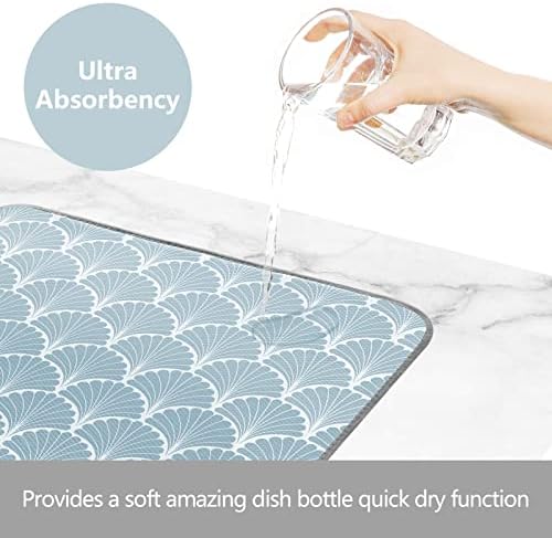 SHIYUE Dish Drying Mat for Kitchen Counter Super Absorbent Spring
