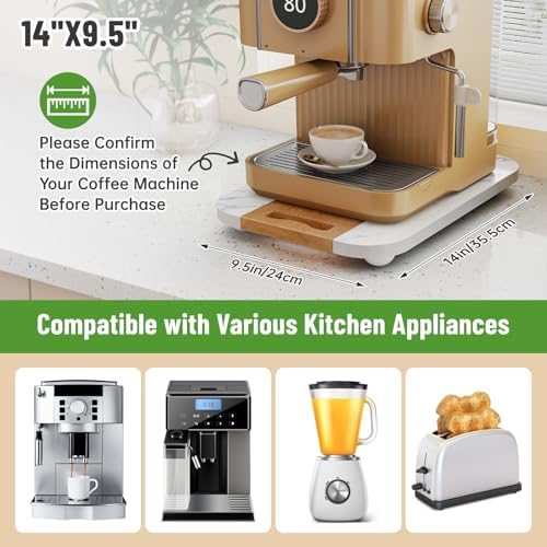 NiHome Appliance Sliding Tray for Coffee Maker, 14 x 9.5"