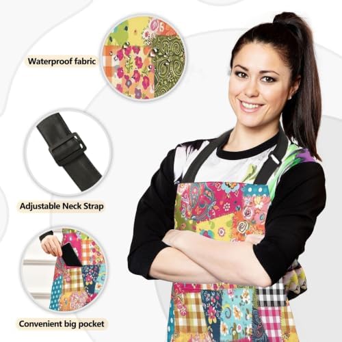 Burbuja Kitchen Apron Set for Adult Adjustable Cooking Apron with 2