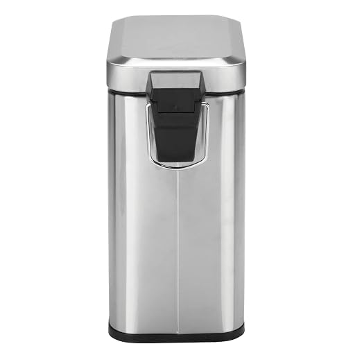mDesign Rectangular Step-Open Wastebasket Trash Can - Image 6