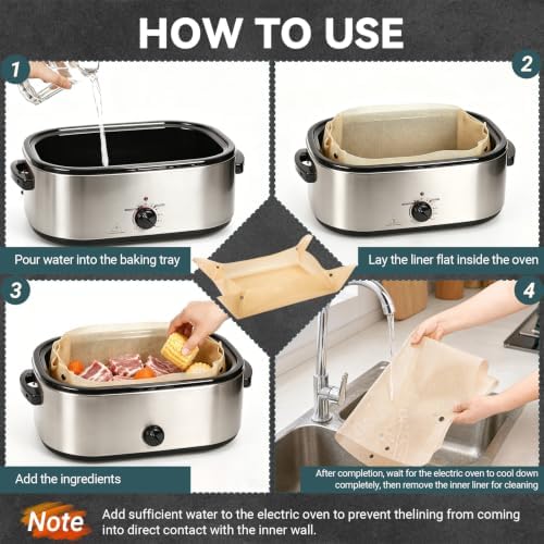 Silicone Electric Roaster Liners for 18-22 Quart Roaster Oven