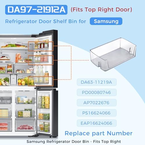 DA97-21912A DA63-11219A Refrigerator Door Shelf Bin Compatible with