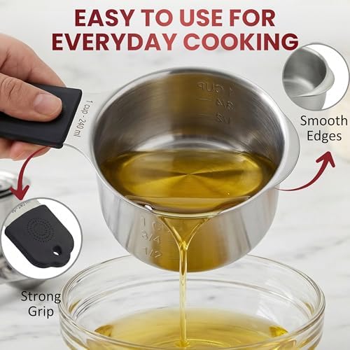 Magnetic Measuring Cups and Spoons Set of 16, 304 Stainless Steel