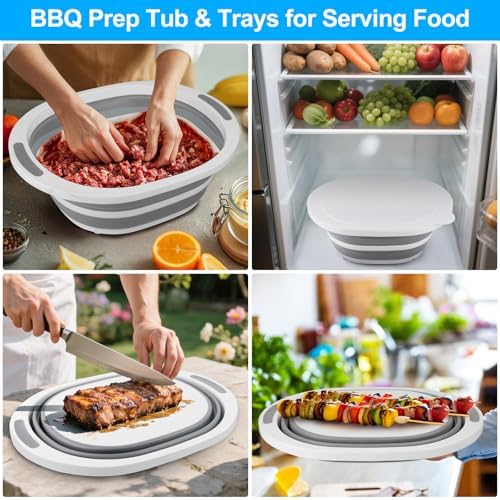 Collapsible Wash Basin, 7.5L Dish Tub Sink Basin Folding Dish Pans for