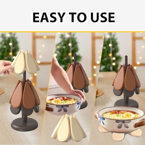 Trivets for Hot Dishes, 3 Color Hot Pads for Kitchen, Decorating Space
