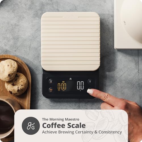 Greater Goods Electric Gooseneck Kettle, Coffee Scale, Birch