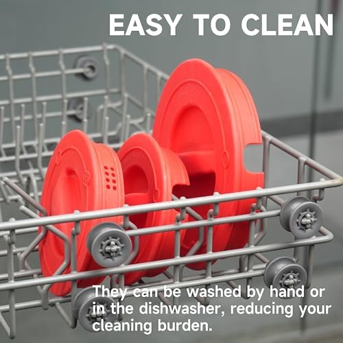 3 Pack Silicone Replacement Lids, Respectively Fits Pyrex 1-Cup, 2-Cup