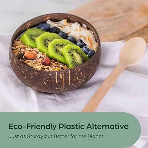 PURPLECLAY Disposable Wooden Spoons for Eating – 300 Pack Wooden