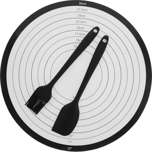 UPKOCH Silicone Kneading Mat Set 11.81X11.81In Non-Stick Dough Rolling
