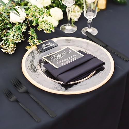 24-Piece Black Silverware Set for 4, Stainless Steel Flatware Set with