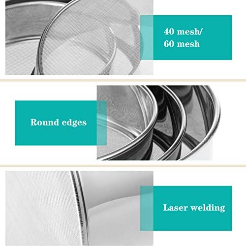 Patelai 3 Pcs Stainless Steel Flour Sifter