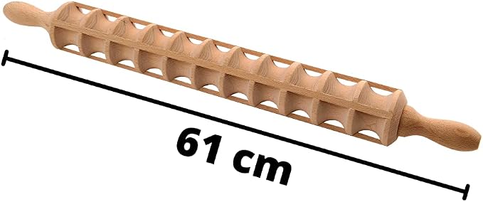 Eppicotispai Beechwood Ravioli Rolling Pin, 40 Raviolis - Image 3