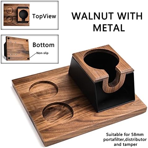 Espresso Tamper Station 58mm Wooden Espresso Tamper Holder Base Coffee
