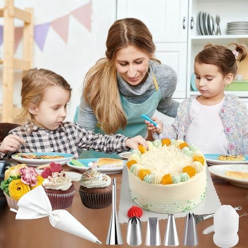 Reusable Piping Bags and Tips Set- GleeAnt Frosting Piping Kit for