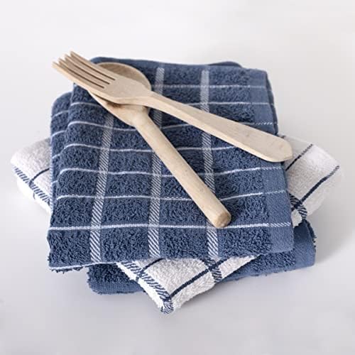 Ritz Premium 100% Cotton Terry Check Kitchen Dish Towels - Highly