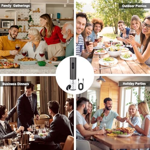 Electric Wine Opener,Rechargeable Automatic Wine Corkscrew with Foil