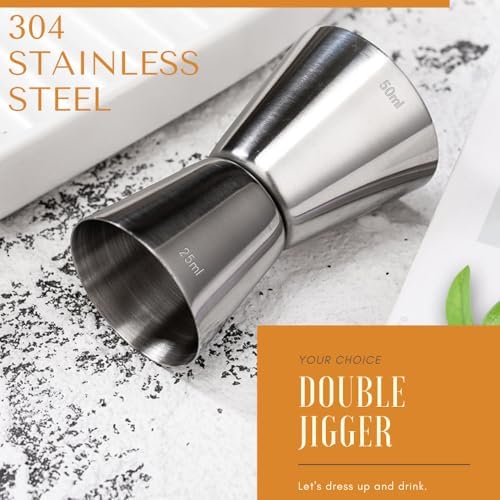 Keepatry Spirit Measures 25ml 50ml Set - 2Pack 304 Stainless Steel