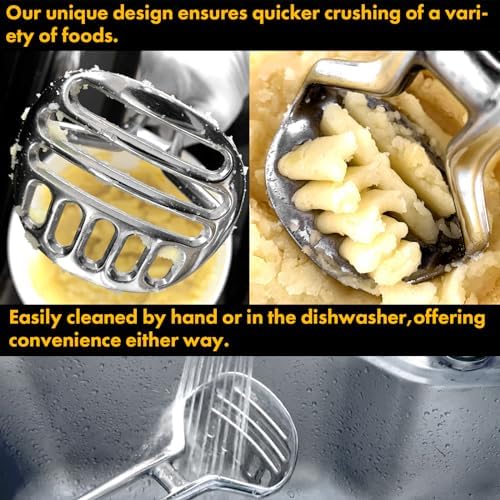 QAP Stainless Steel Heavy Duty Potato Masher Avocado Smasher