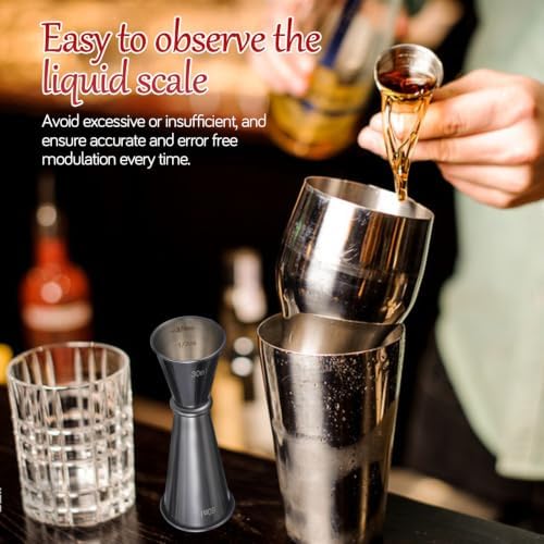 Double Sided Cocktail Jigger 304 Stainless Steel Measuring Cup 15/30ml